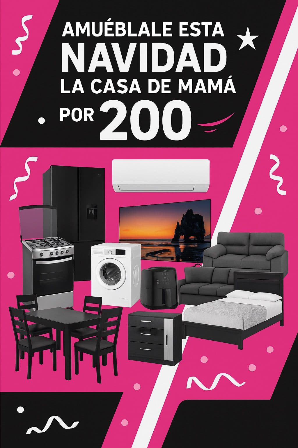 Amuéblale esta Navidad la casa de mamá por solo RD$200